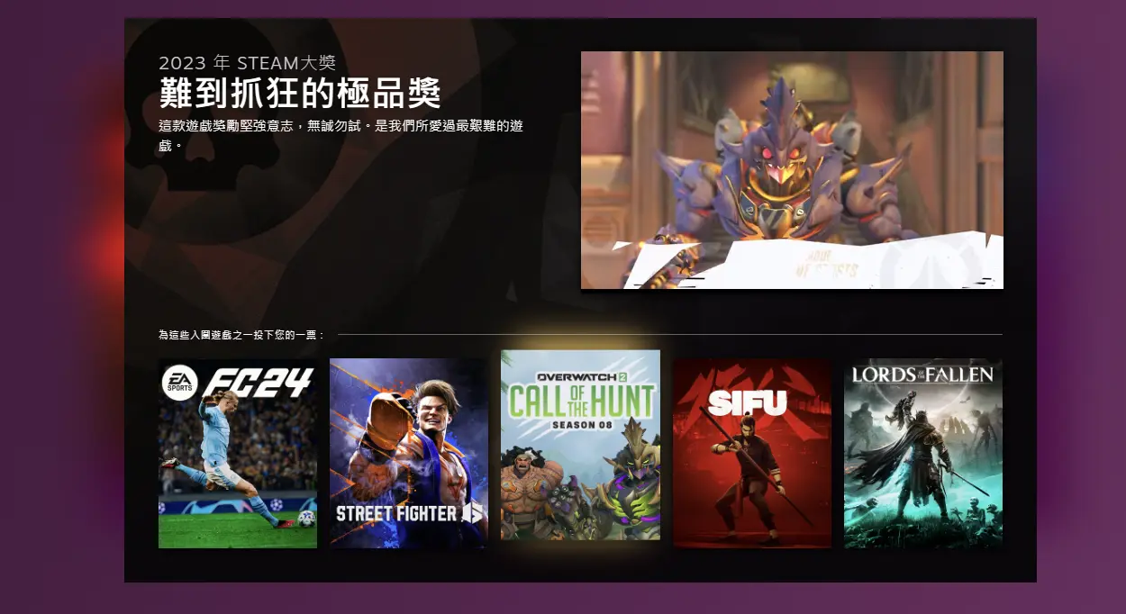 2023 Steam年度大奖-难到抓狂的极品奖