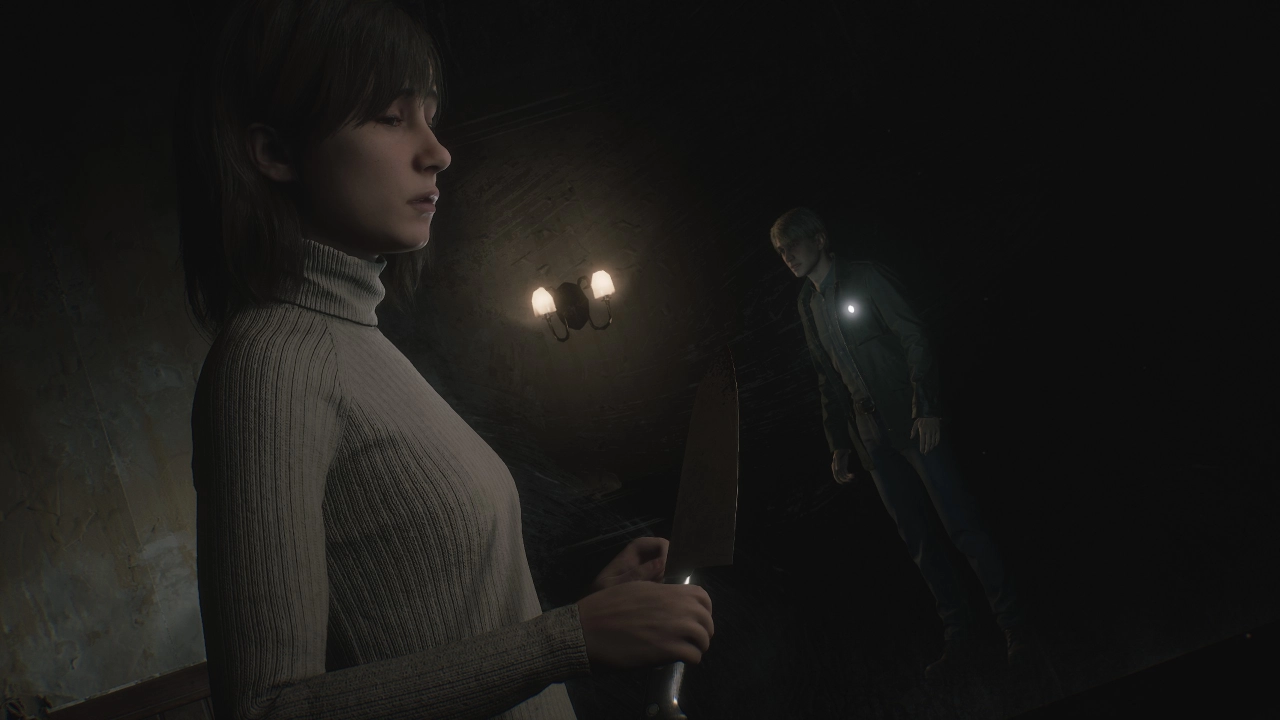 安洁拉的人设相较于原版消瘦的病态脸庞，明显有暴饮暴食行为的胖胖脸感觉更符合人设一些，脸蛋崩坏更多时候是为了呈现心境，非而「政确」所致