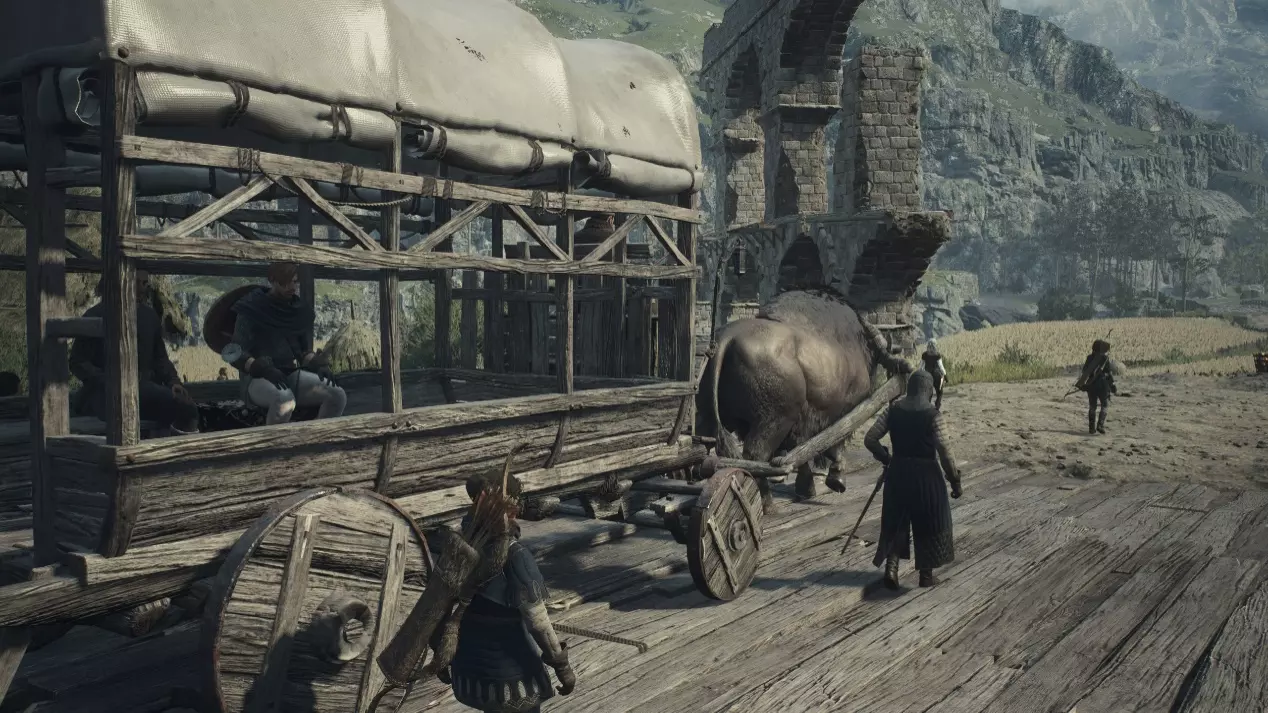 《龙族教义2》牛车可以快速移动,但只能前往特定城镇,方便度不足