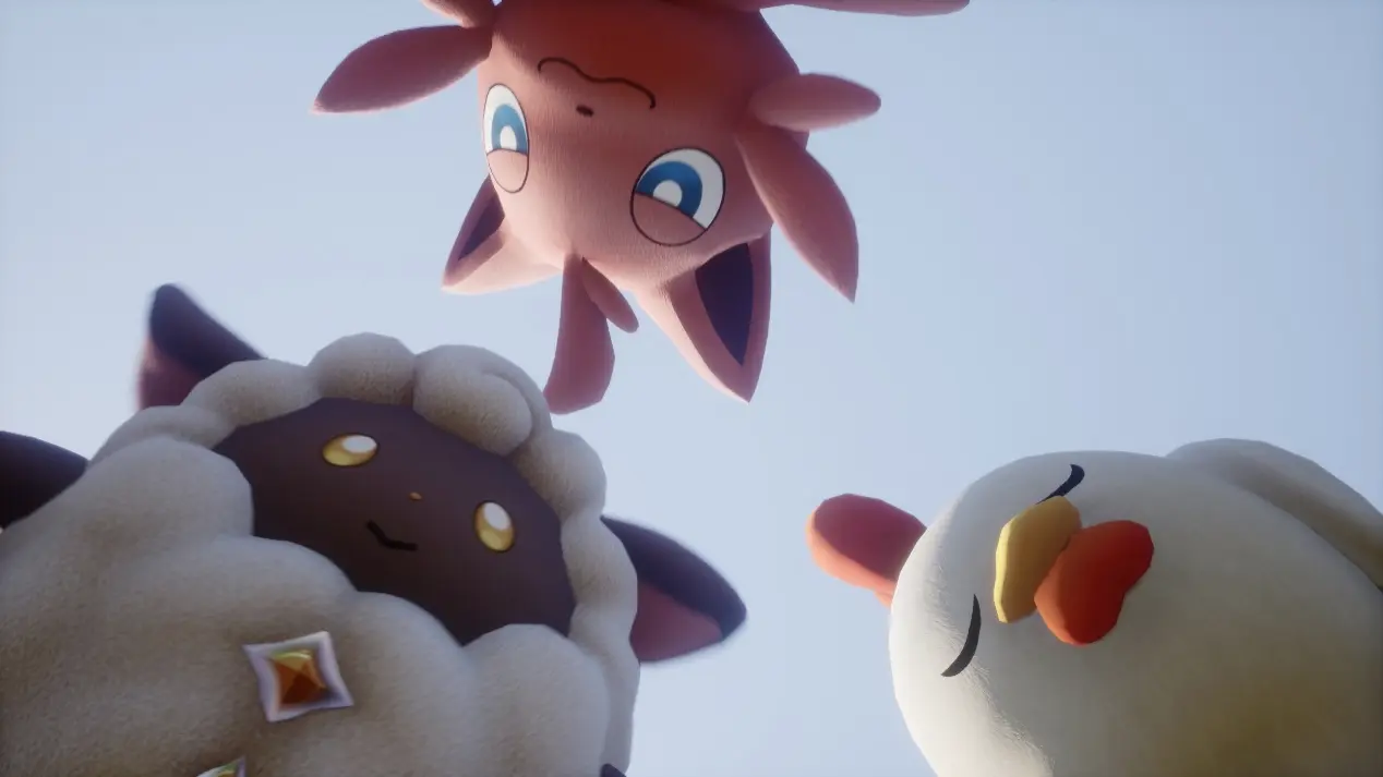 《幻兽帕鲁》棉悠悠、捣蛋猫、皮皮鸡