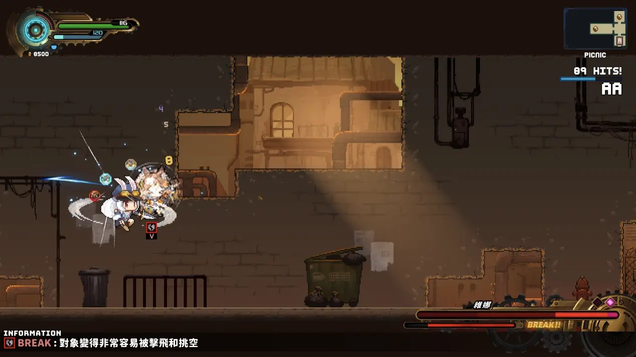 《TEVI》本作战斗很顺手，连击也相当轻鬆简单