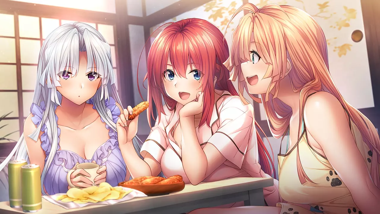 三名女主角也是好闺密，玩家决定对象后，另外两人还会助攻