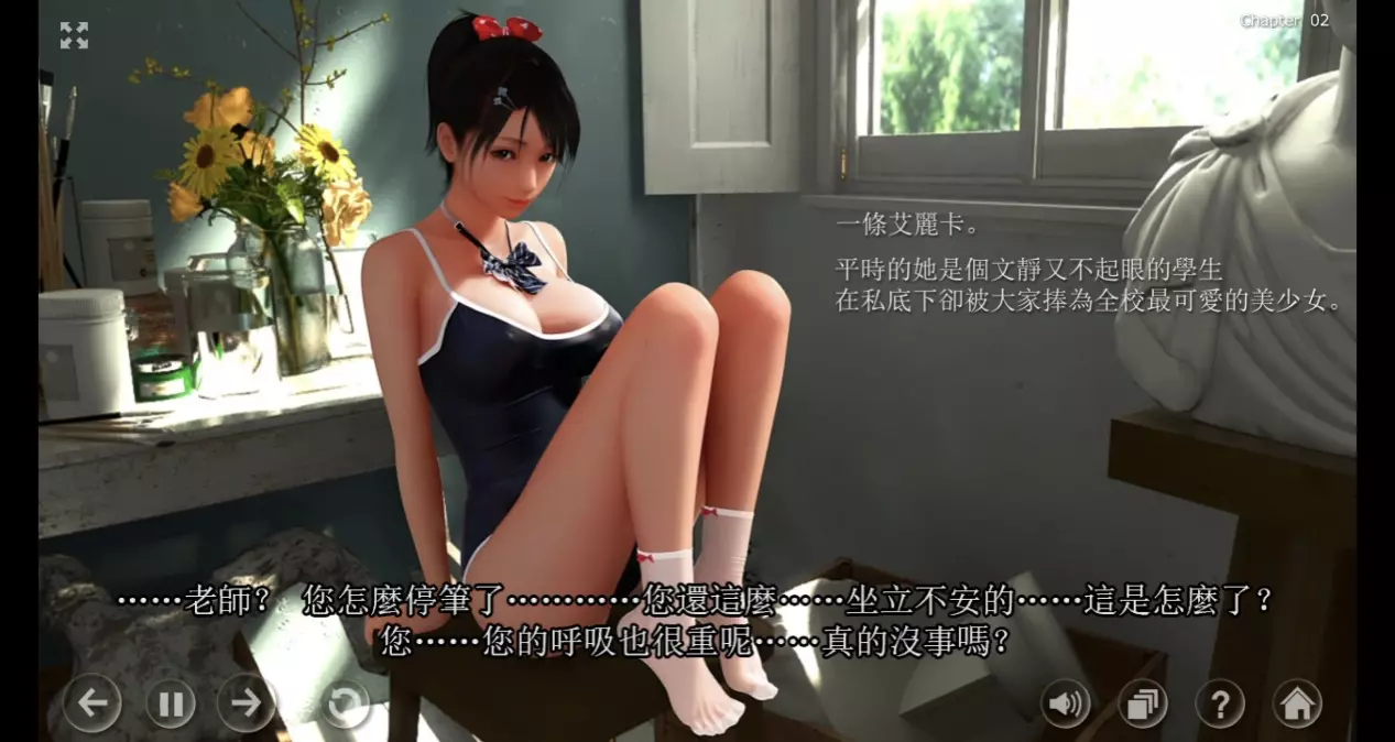 《秘密画室 The Secret Atelier》游戏的影片在大萤幕下有比较明显的模糊感