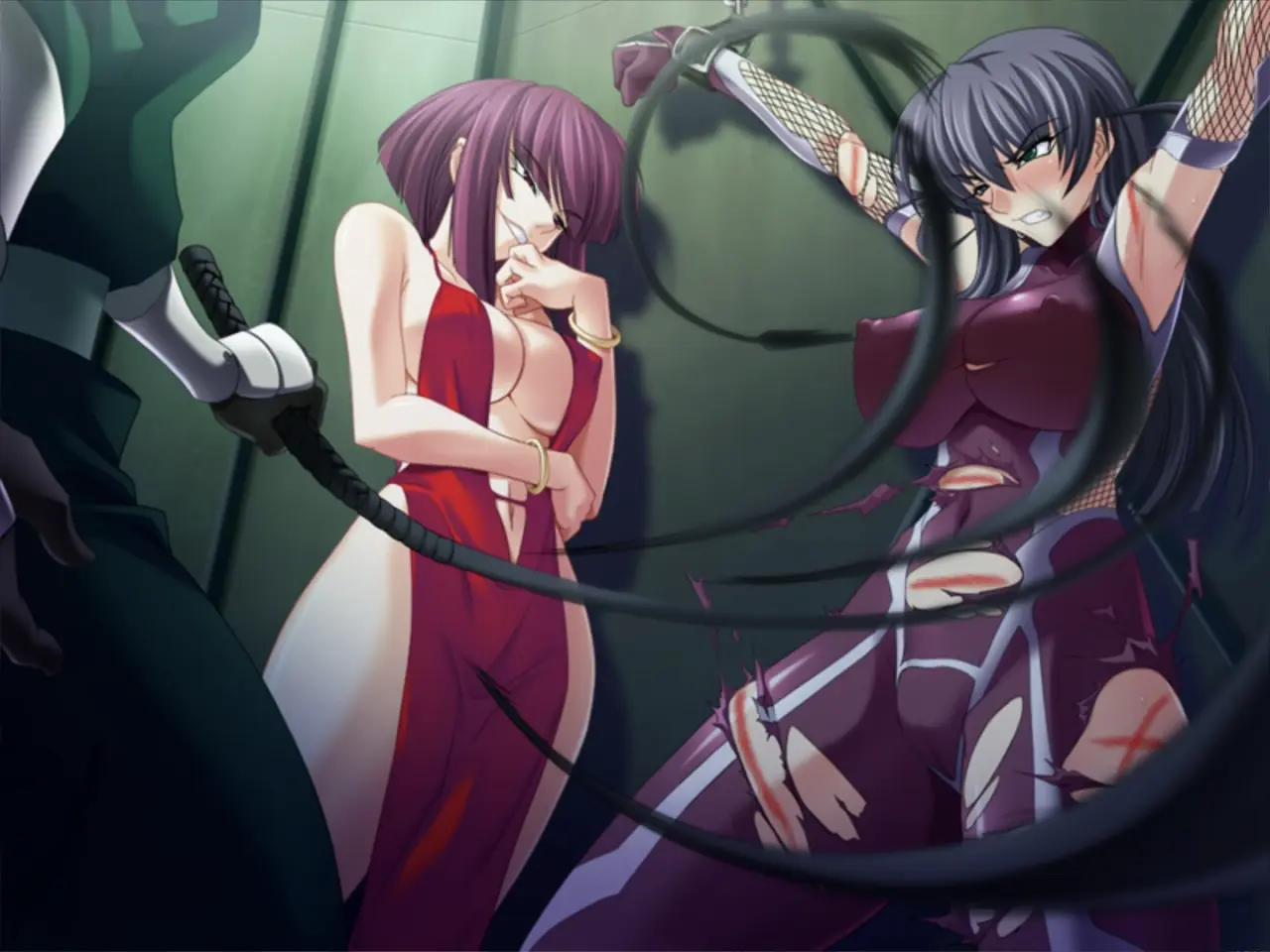 《对魔忍阿莎姬》胧利用计谋成功捕获了阿莎姬，羞辱大会就此展开