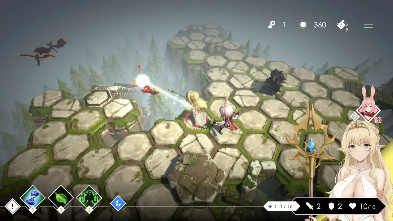 《地牢脱出3 轮迴女王》同伴之间适时换位才能有效攻击敌人